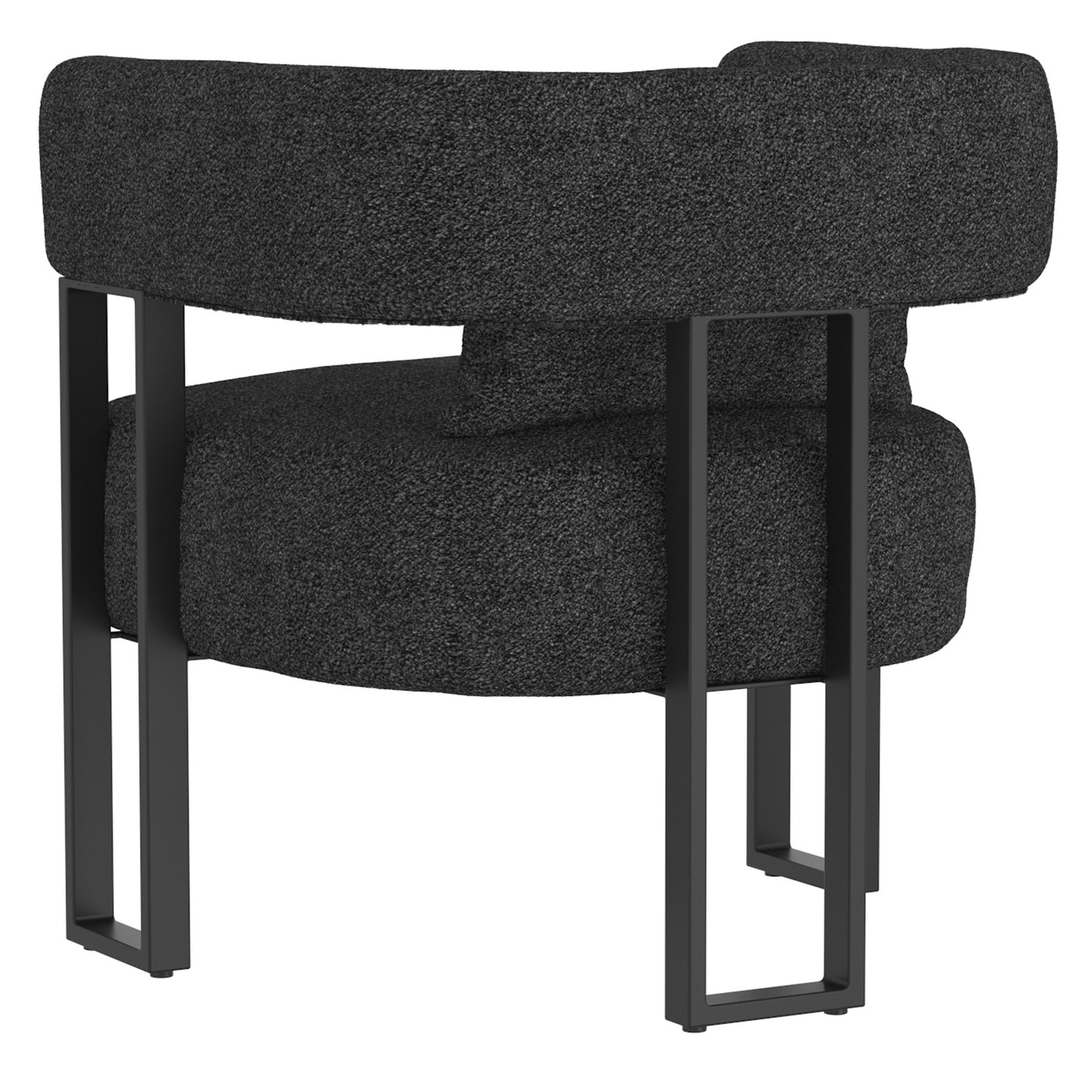 Scarlet Accent Chair In Charcoal Boucle And Black