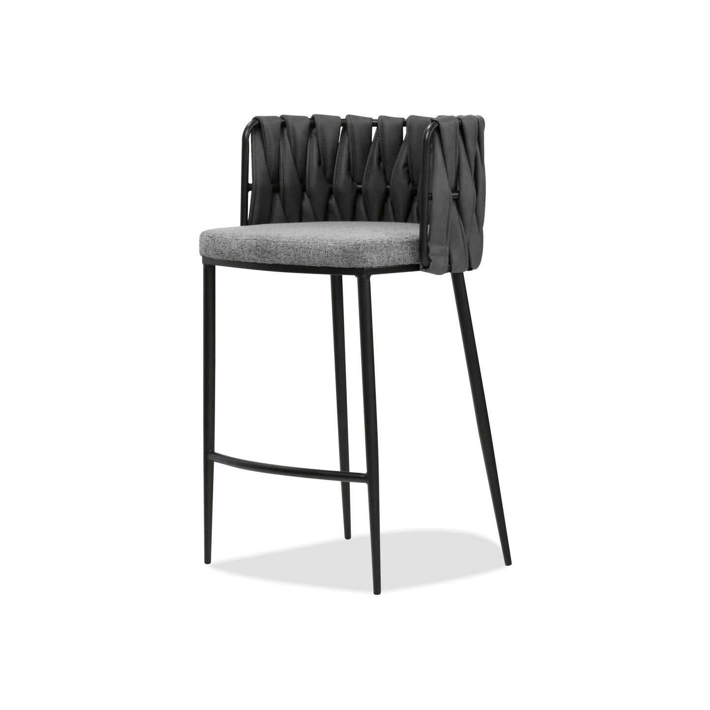 Weaver Counter Stool In Sauvage Ult. Nubuck/concrete Tweed