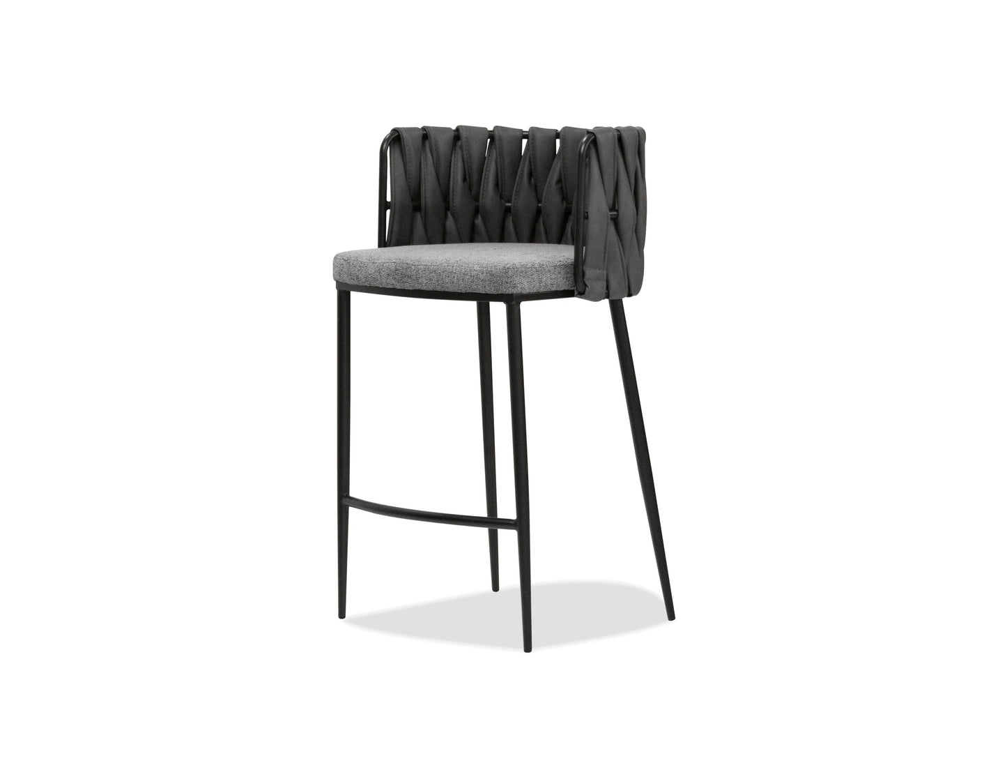 Weaver Counter Stool In Sauvage Ult. Nubuck/concrete Tweed