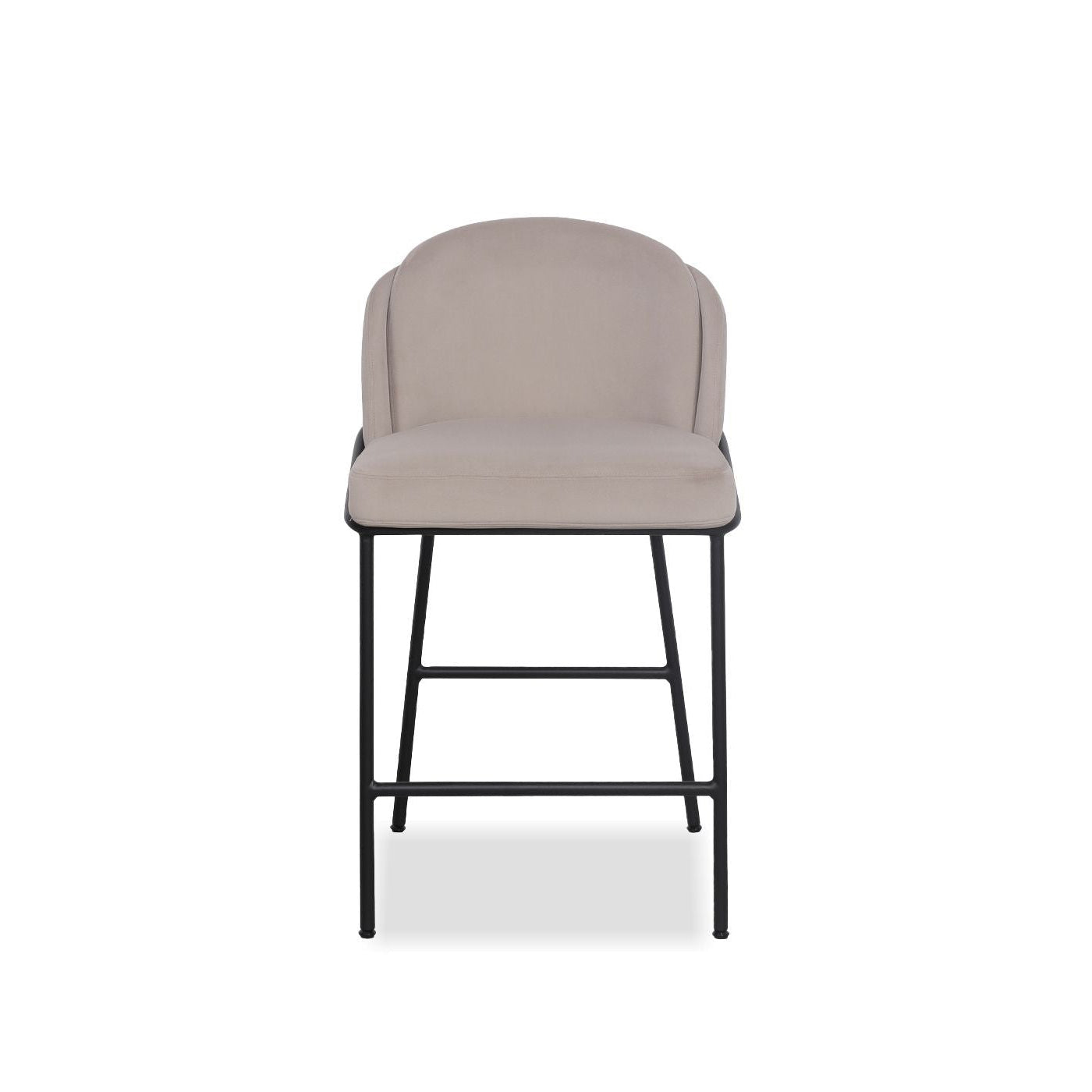 Wallen Counter Stool In Champagne With Black Base