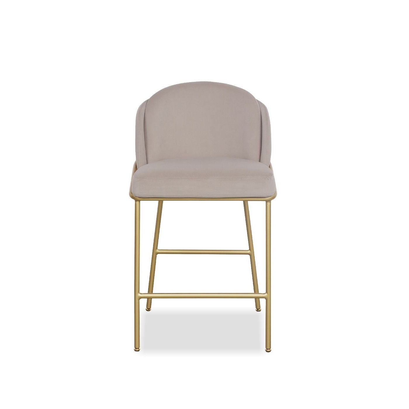 Wallen Counter Stool In Champagne With Gold Base