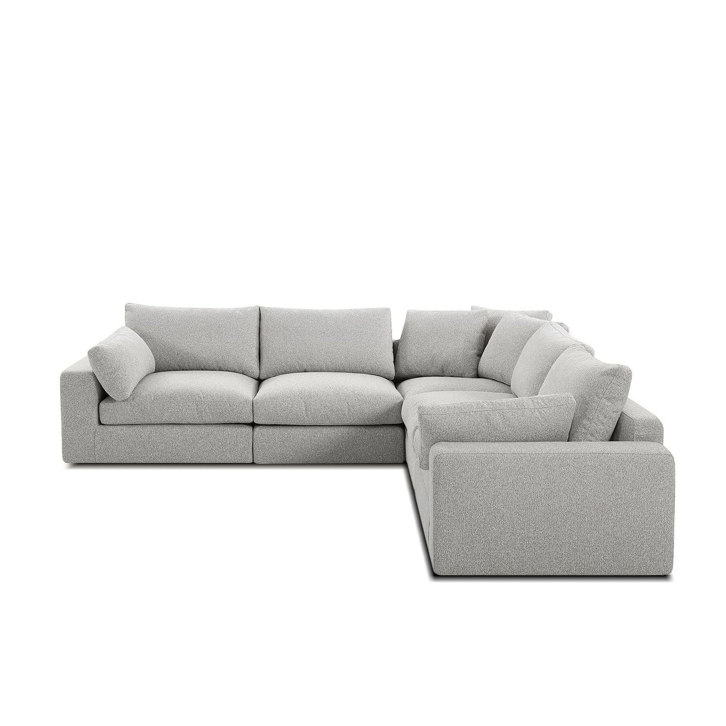 Onza Sectional 5-piece In Oat Tweed Modular Sectional