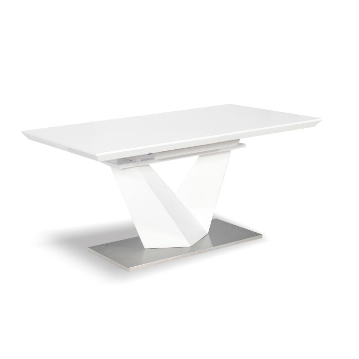 Manhattan Collection 7pc Dining Set with White Chairs