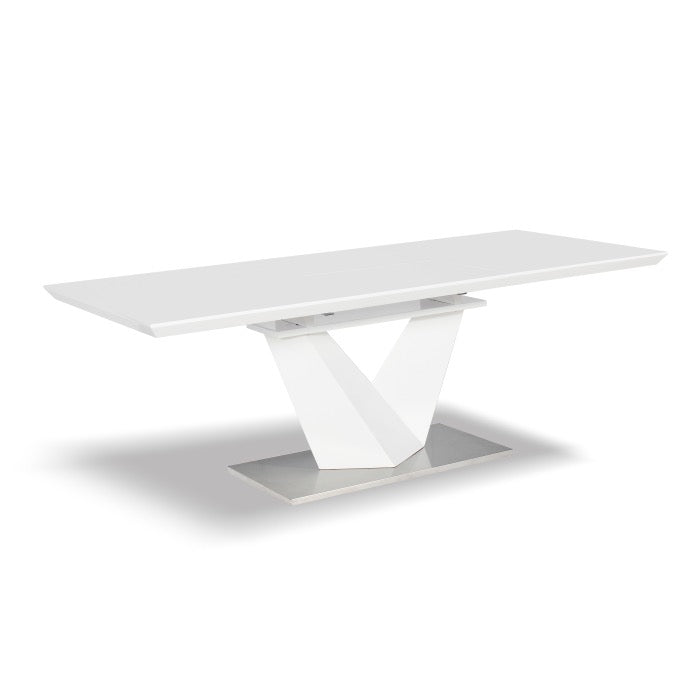 Manhattan Collection 7pc Dining Set with White Chairs