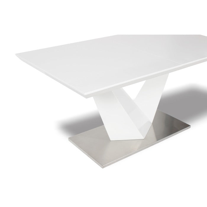 Manhattan Collection 7pc Dining Set with White Chairs