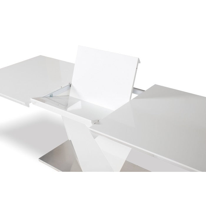 Manhattan Collection 7pc Dining Set with White Chairs