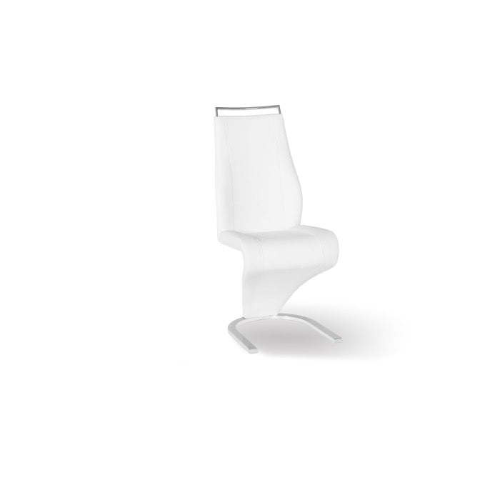 Manhattan Collection 7pc Dining Set with White Chairs