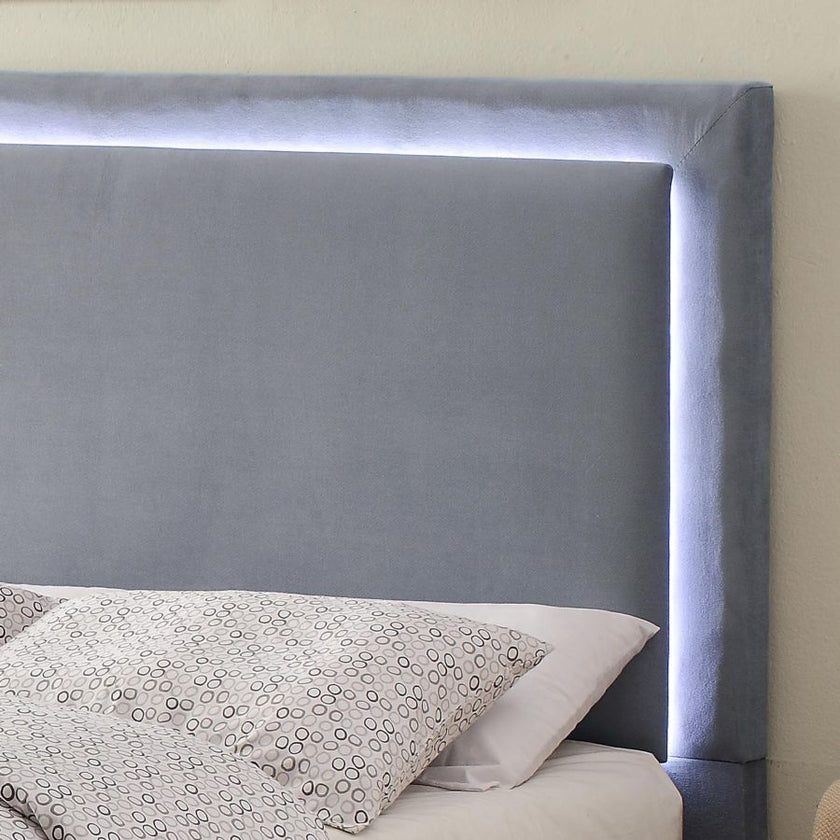 Lumina Queen Grey Platform Bed