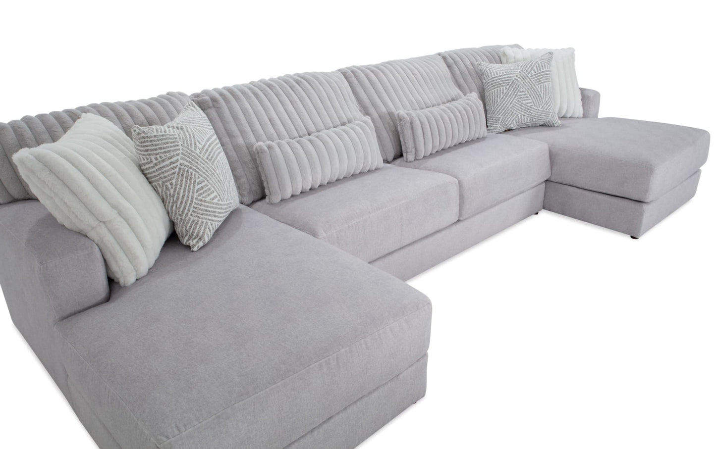 Moonstruck Gray 153'' 3 Piece Dual Chaise Sectional