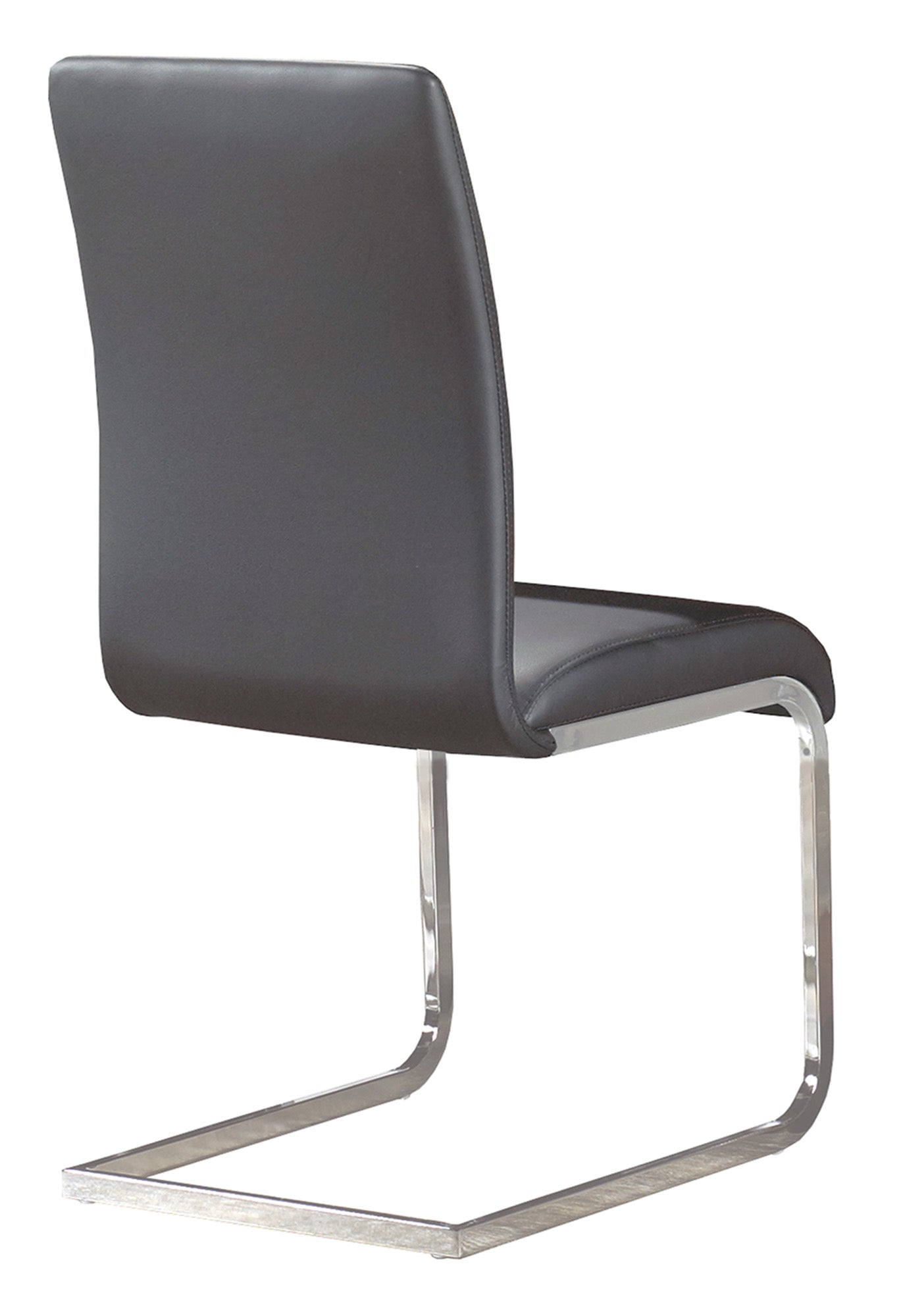 Frankfurt/Maxim 5pc Dining Set in Chrome with Grey Chair