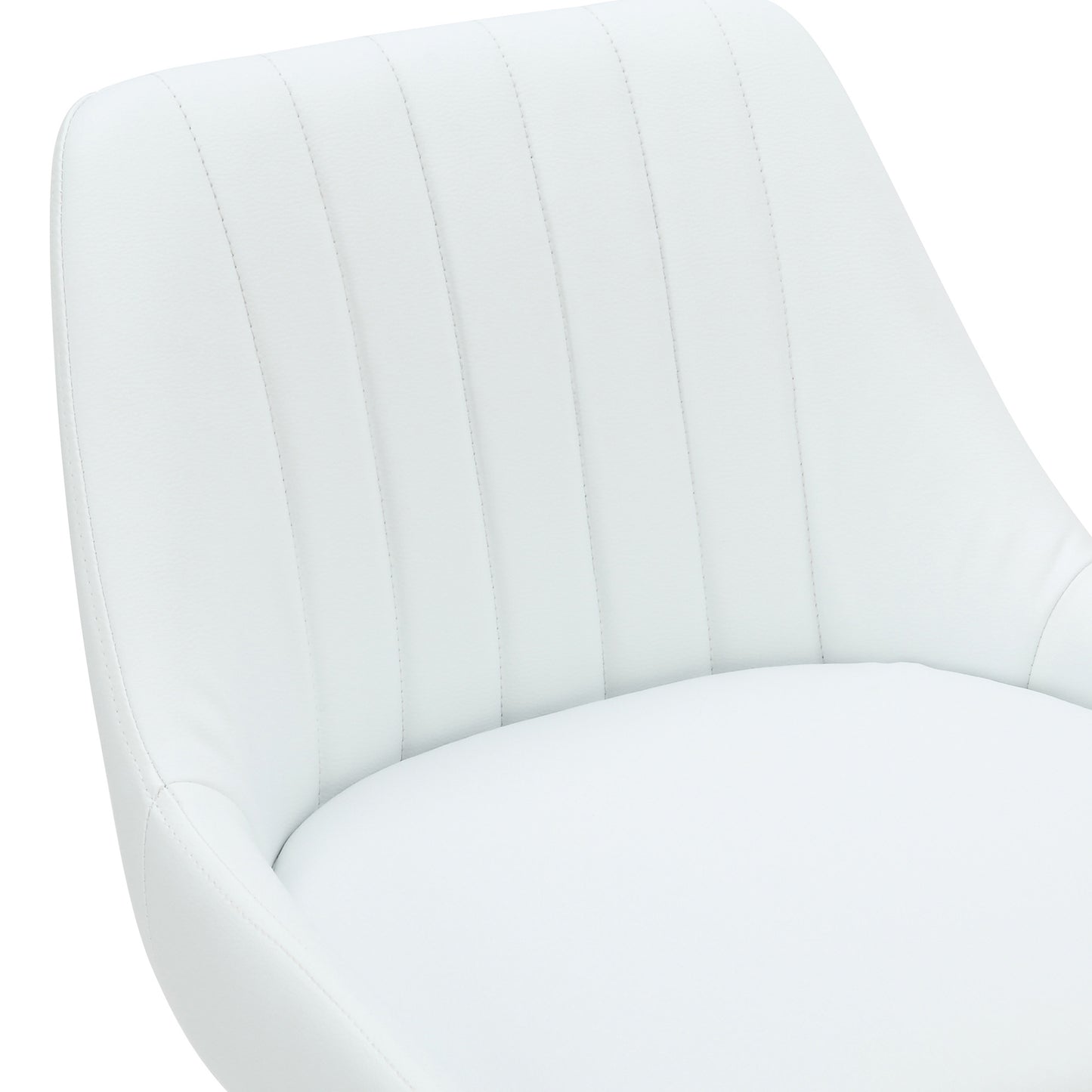 Kron Adjustable Height Air-Lift Swivel Stool, set of 2, in White Faux Leather