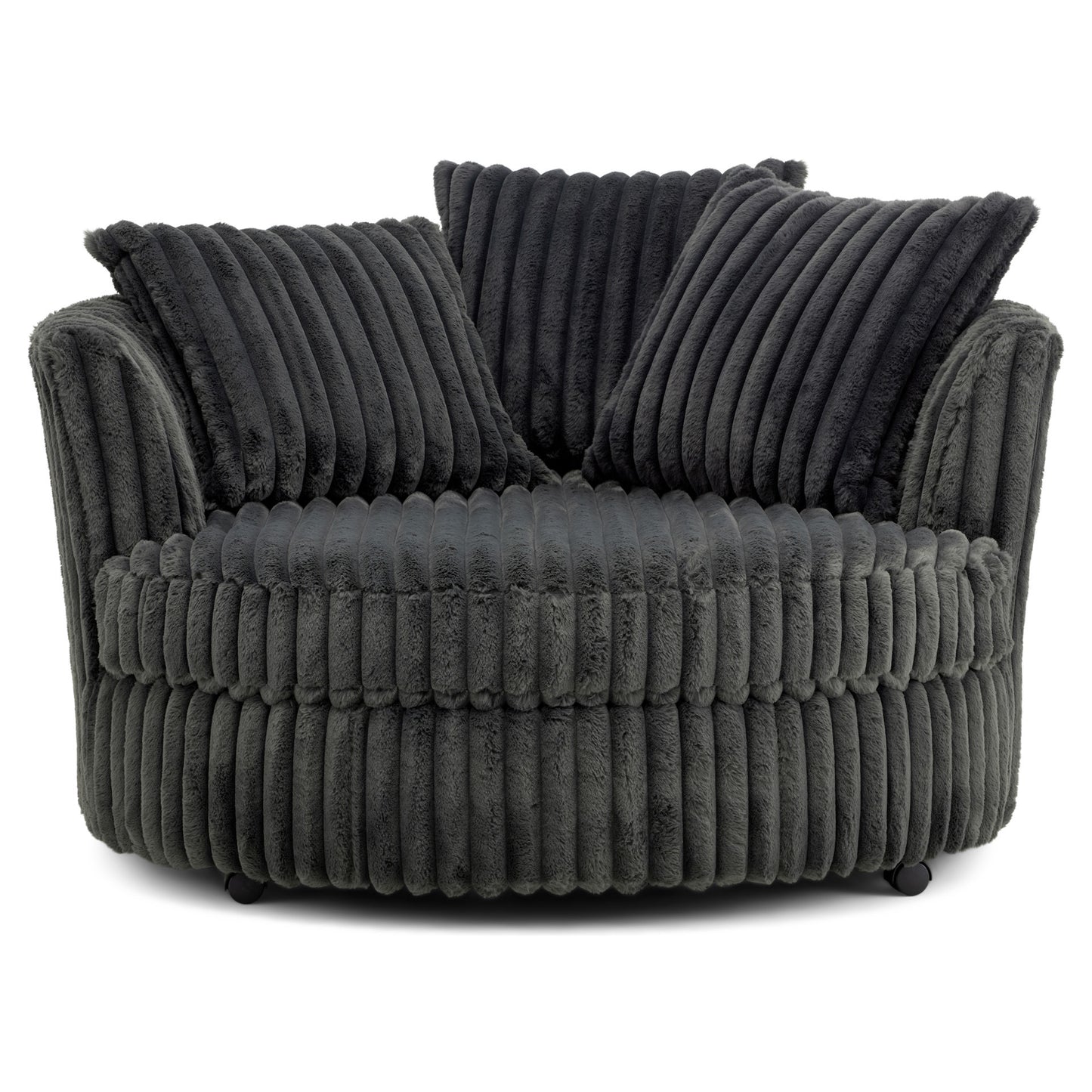 6129 Collection Fabric Swivel Chair with Castors