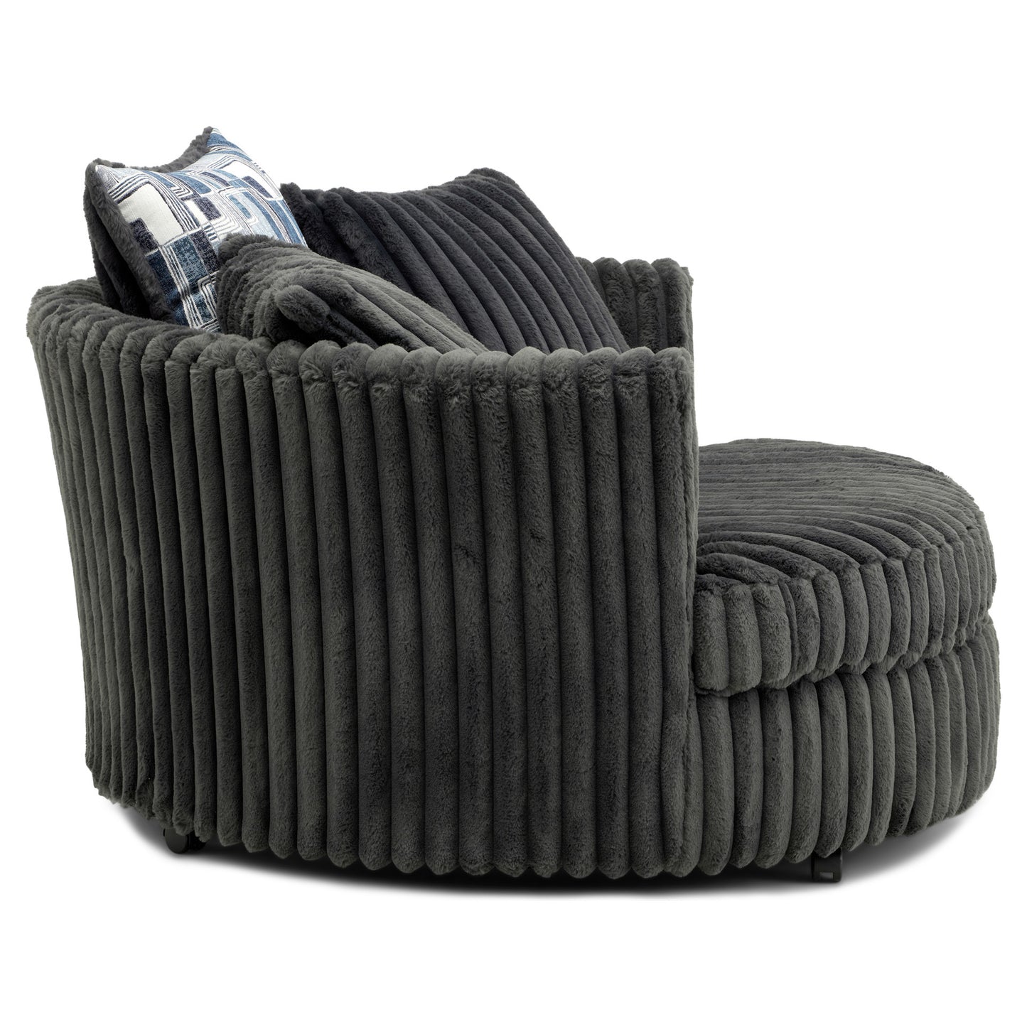 6129 Collection Fabric Swivel Chair with Castors
