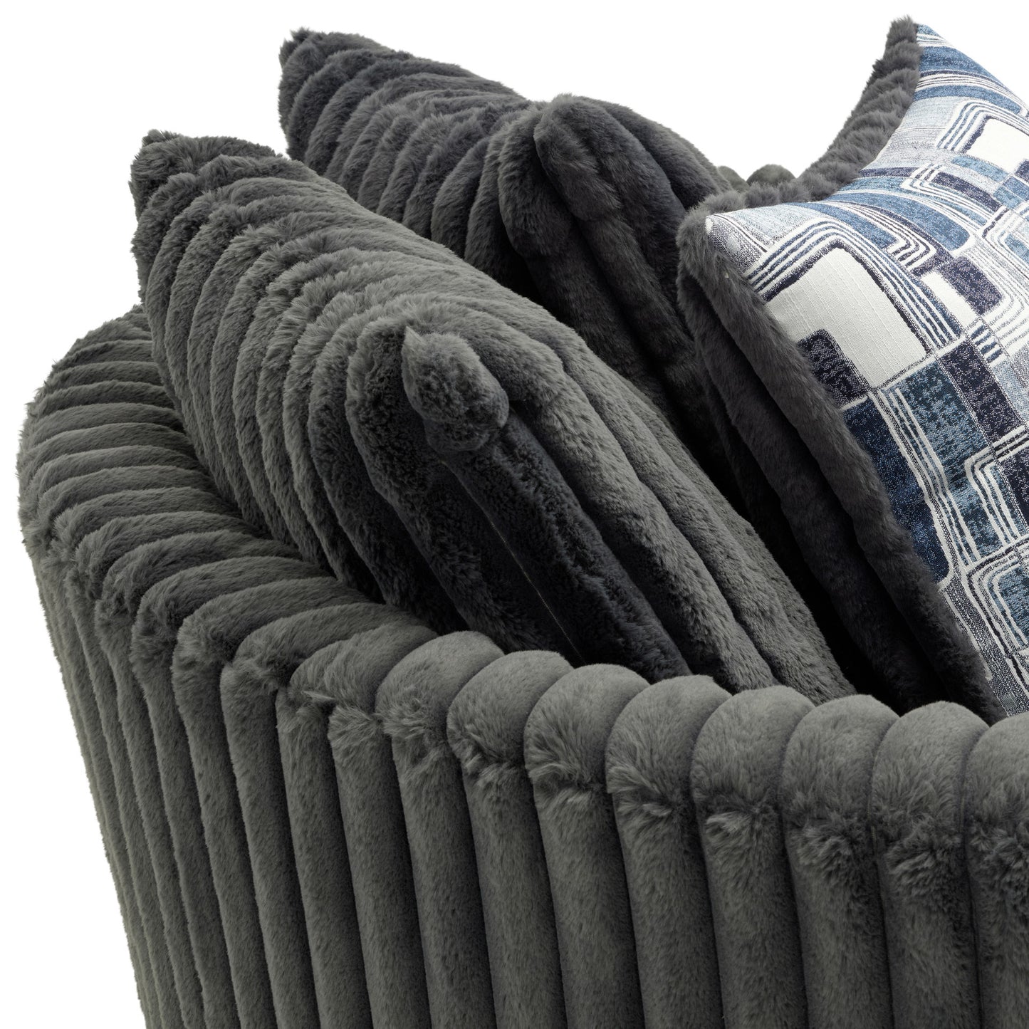 6129 Collection Fabric Swivel Chair with Castors