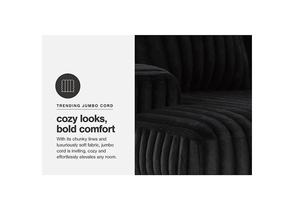 2 Piece Sectional with Chaise - Onyx / Right Facing
