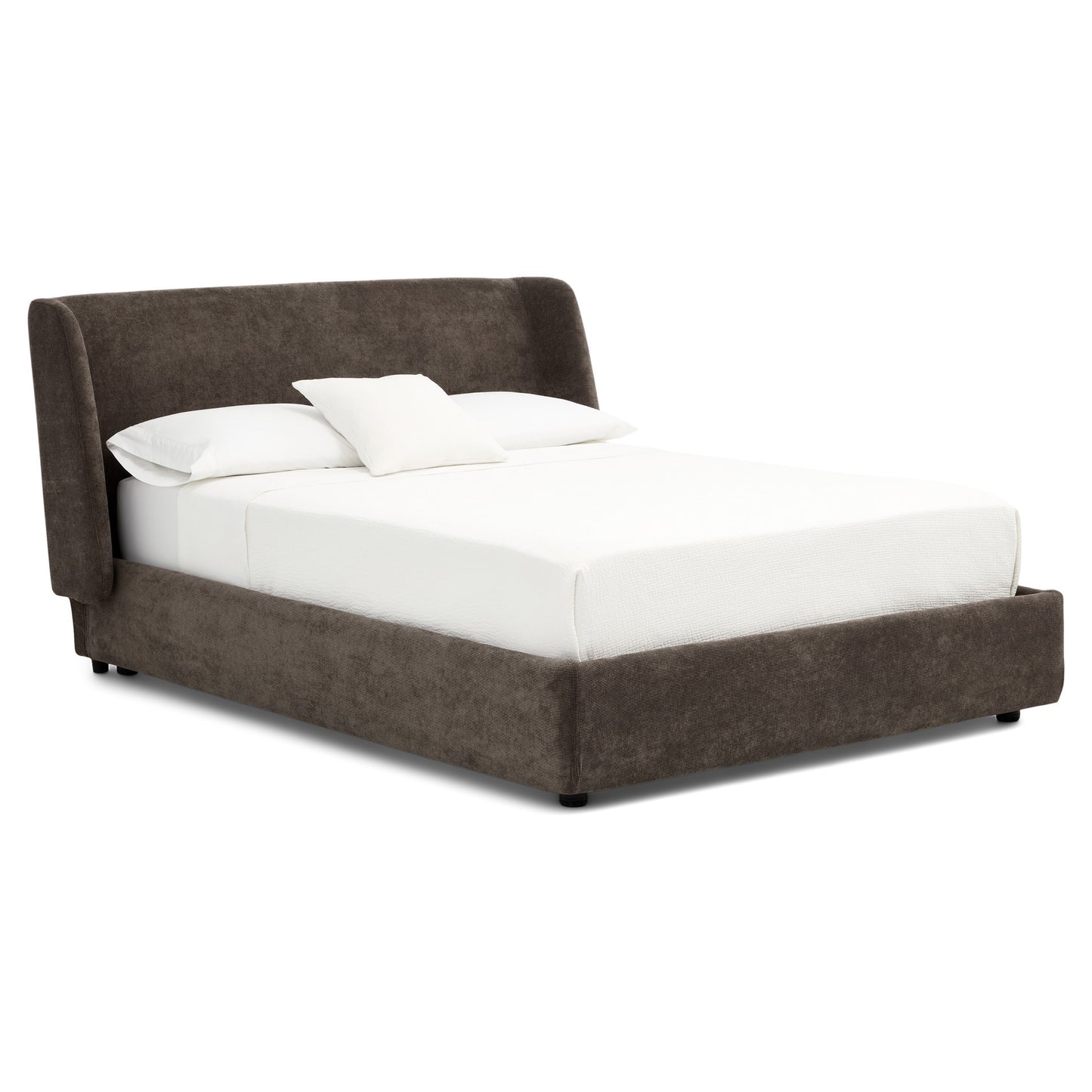 Fitz Upholstered Storage Bed In Ash Brown