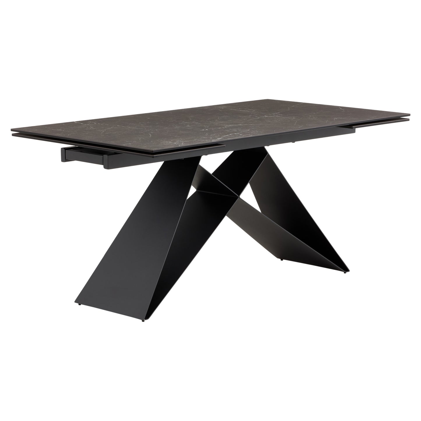 The W Double Extension Dining Table In Slate