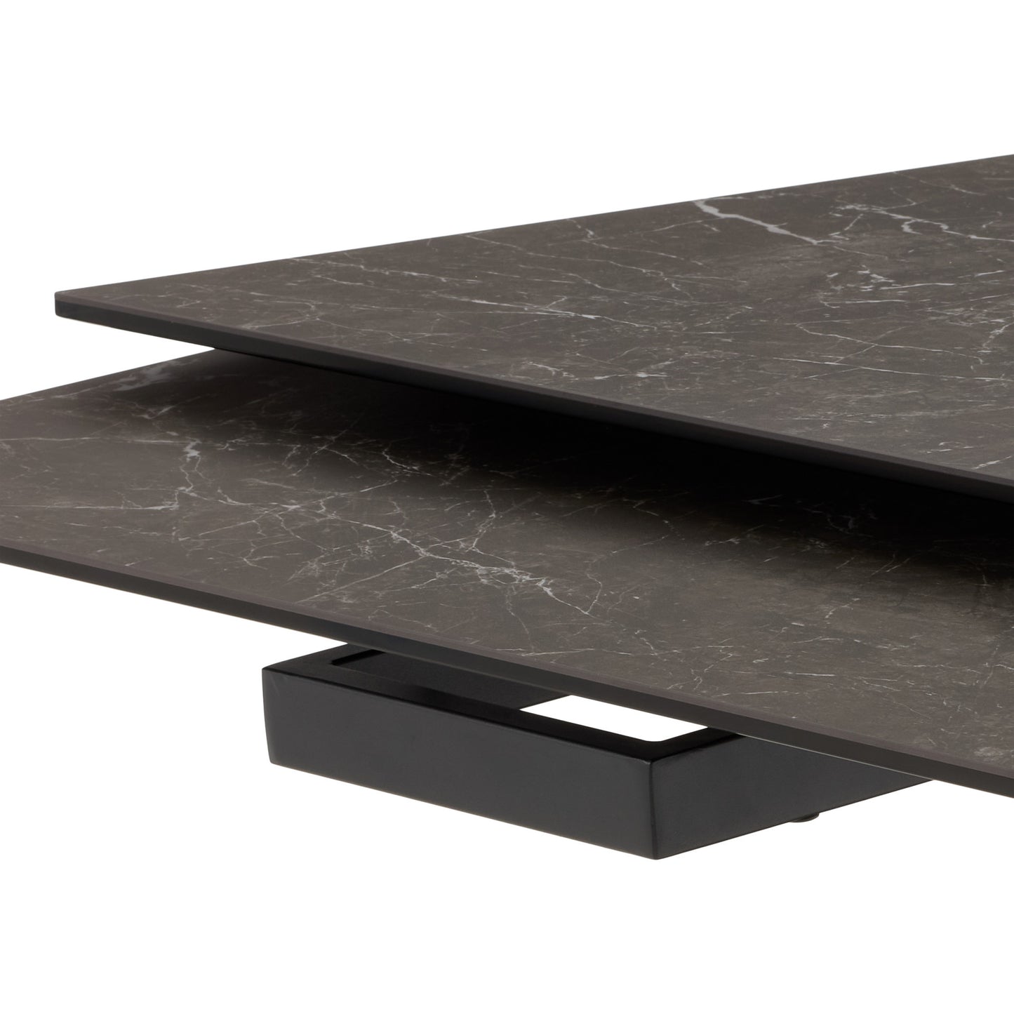 The W Double Extension Dining Table In Slate