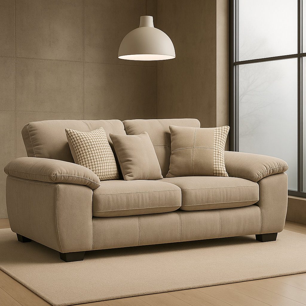 1672 Collection Beige Sofa and Love Seat