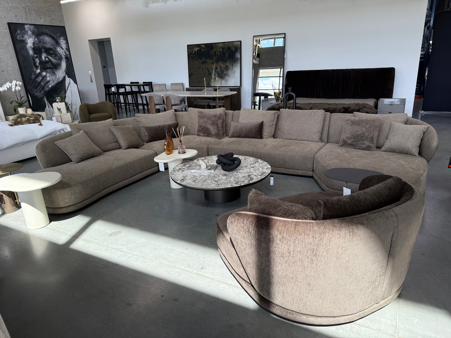 Voltaire Sectional Lsf Brindle Brown