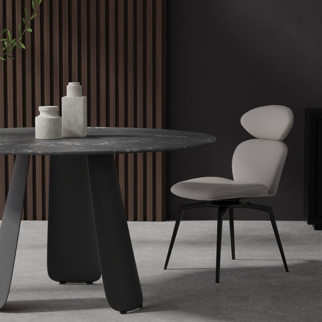 Antler Swivel Dining Chair In Light Taupe