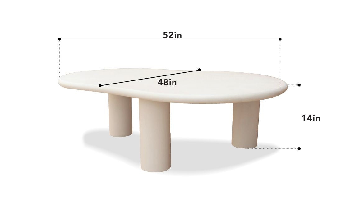 Puddle Coffee Table in Ivory