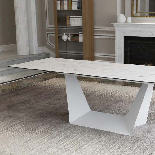 Origami double extension dining table
