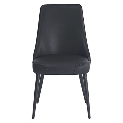 Koda Dining Chair, Faux Leather, set of 2, in Black