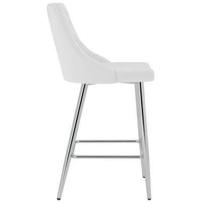Devo 26" Counter Stool, set of 2, in White