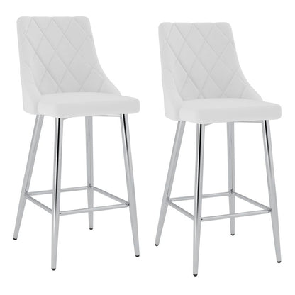 Devo 26" Counter Stool, set of 2, in White