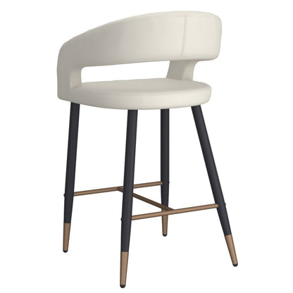Crimson 26" Counter Stool, set of 2, in Beige and Black