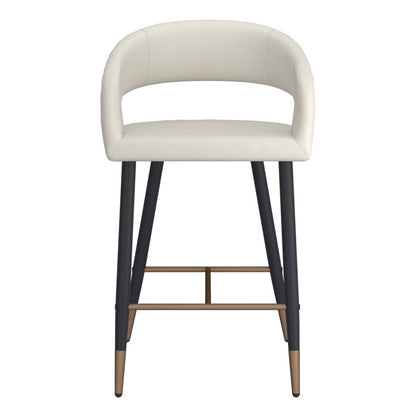 Crimson 26" Counter Stool, set of 2, in Beige and Black