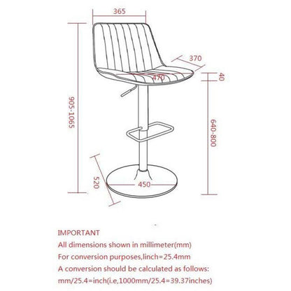 Kosi Adjustable Air-Lift Stool, set of 2, in Saddle and Black