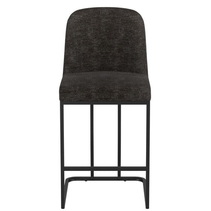 Dario 26" Counter Stool, Set of 2 in Charcoal