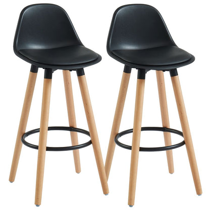 Diablo 26" Counter Stool, set of 2, in Black and Natural