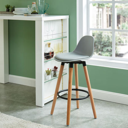 Diablo 26" Counter Stool, set of 2, in Grey and Natural