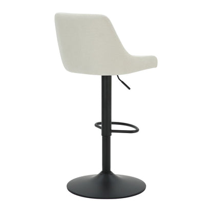 Kron Adjustable Height Air-Lift Swivel Stool, set of 2, in Beige Fabric