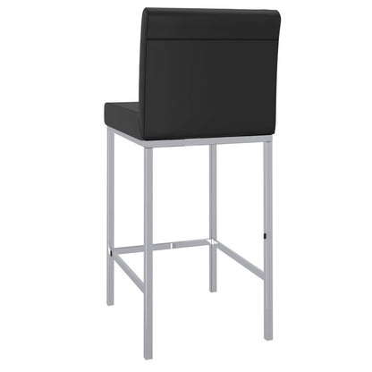 Porto 26" Counter Stool, set of 2, in Black and Chrome
