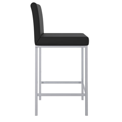 Porto 26" Counter Stool, set of 2, in Black and Chrome
