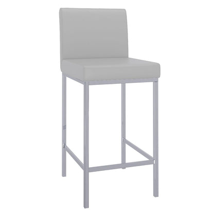 Porto 26" Counter Stool, set of 2, in Grey and Chrome