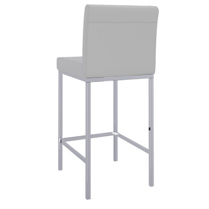 Porto 26" Counter Stool, set of 2, in Grey and Chrome