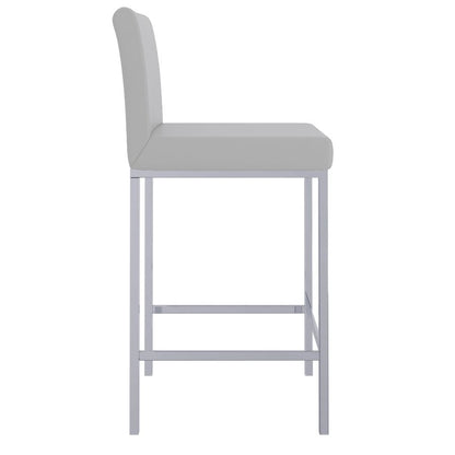 Porto 26" Counter Stool, set of 2, in Grey and Chrome