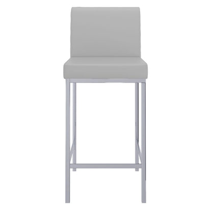 Porto 26" Counter Stool, set of 2, in Grey and Chrome