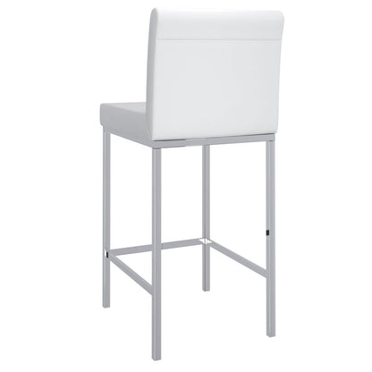 Porto 26" Counter Stool, set of 2, in White and Chrome
