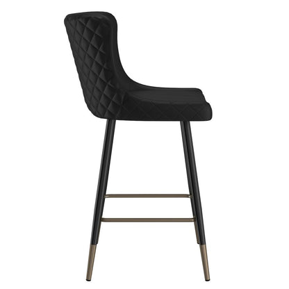 Xander 26" Counter Stool, set of 2, in Black