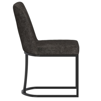 Julius/Dario 7pc Dining Set in White Table with Charcoal Chair