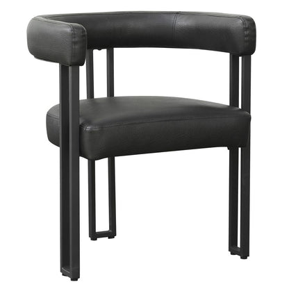 Zax/Scarlet 7pc Dining Set - Grey Table with Black Chair