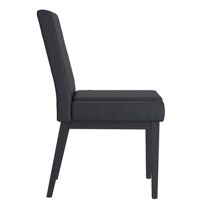Forna/Cortez 7pc Dining Set in Natural Table with Black Chair