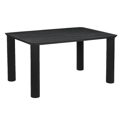 Sangra/Kash 7pc Dining Set - Black Table with Saddle Chair