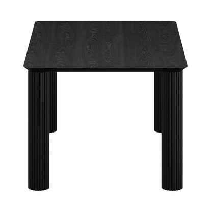 Sangra/Kazan 6pc Dining Set - Black Table and Bench with Dark Beige Chair